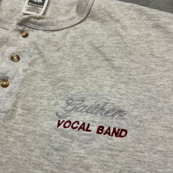 Vintage Single Stitch Gaither Vocal Band Henley Collar Long Sleeve Tshirt USA XL - Picture 2 of 10